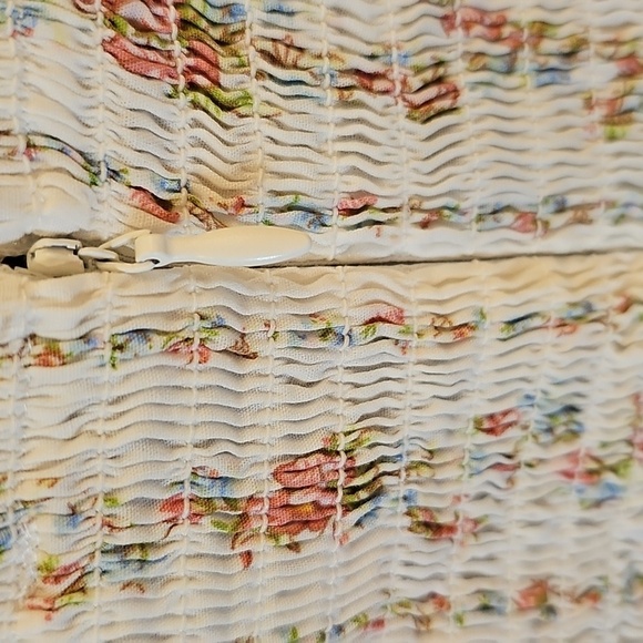 Forever 21 White Floral Cottagecore Milk Maid Midi Dress w/ Slit Size Small - Picture 3 of 10